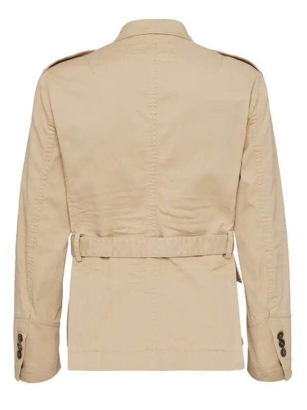 Giacca DSQ beige in misto cotone