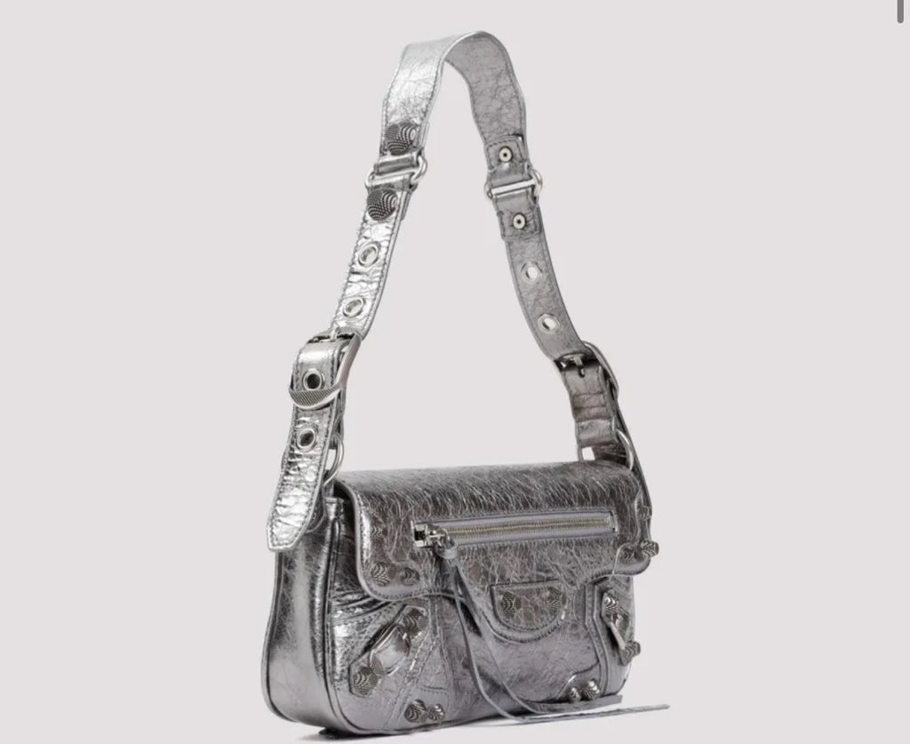 BALENCIAGA - Le Cagole Sling S Bag Silver