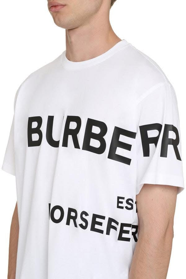 BURBERRY – T-shirt in Cotone Stampa Horseferry