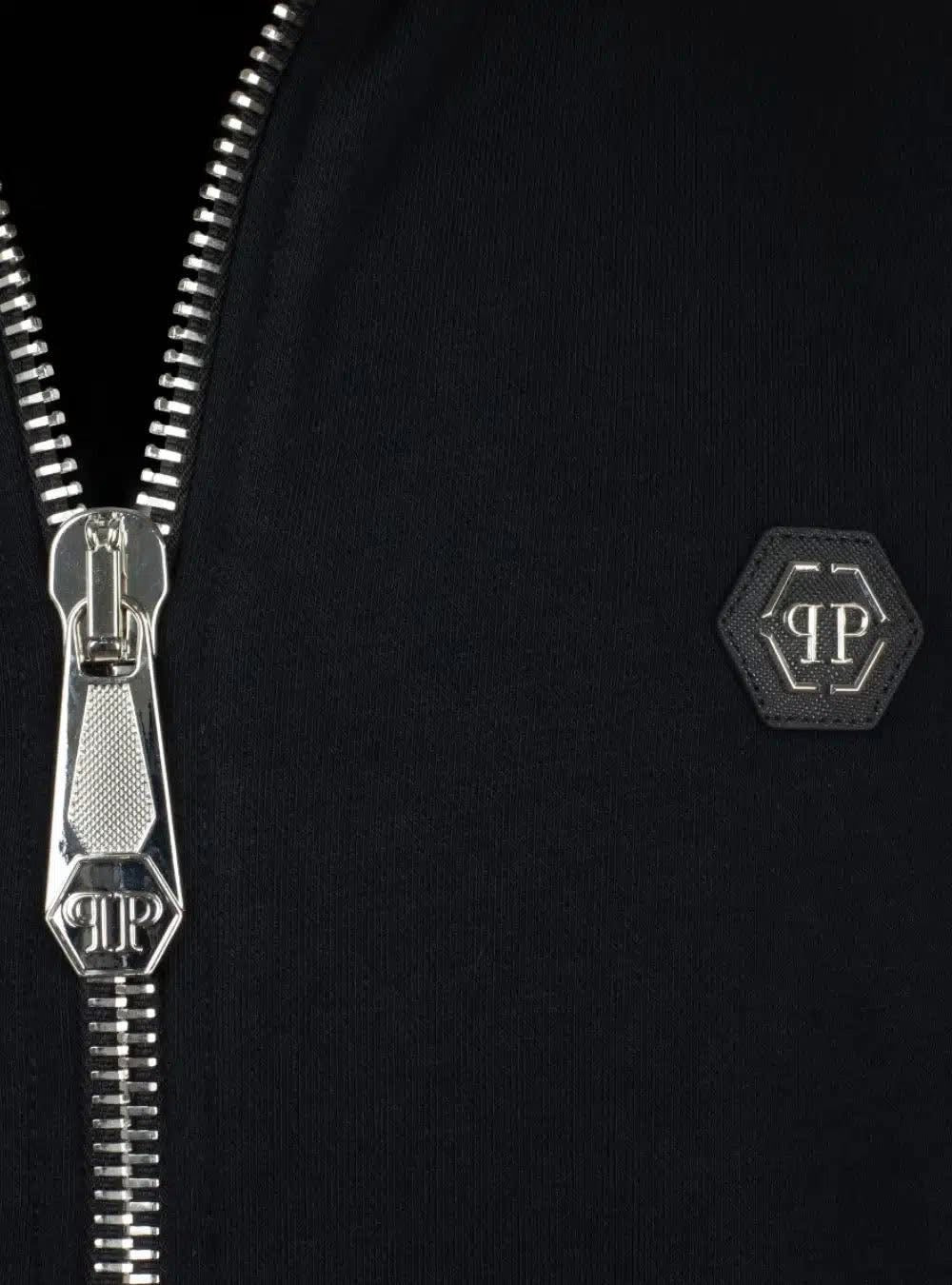 PHILIPP PLEIN – Giacca con Zip e Cristalli