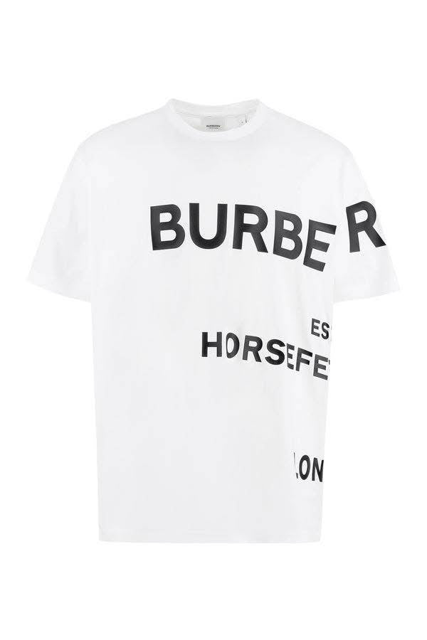 BURBERRY – T-shirt in Cotone Stampa Horseferry