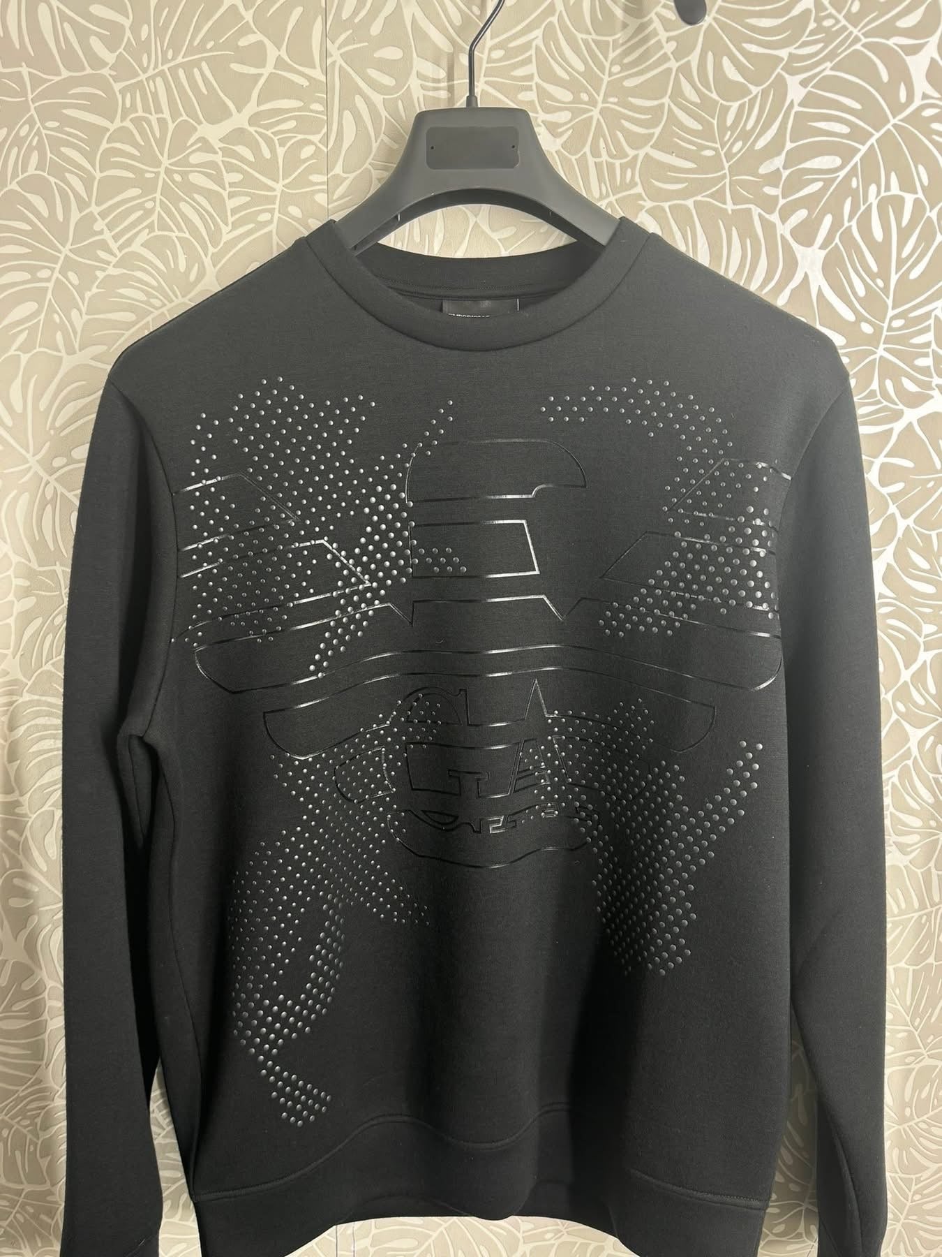 EMPORIO ARMANI - Felpa girocollo nera